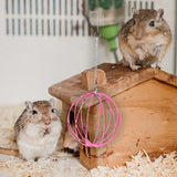 Maxbell Rabbit Hay Feeder Ball Hanging Hay Ball Bunny Treat Ball for Rat Chinchillas Pink