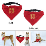 Maxbell Dog Bandana Collar Pets Costume Small Medium Large Dogs Strong D Hook Puppy S Good Luck