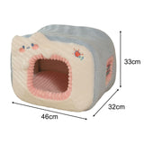 Maxbell Cute Cat House Bed nest Warm Winter Cushion Cave Bed Puppy Washable Style A