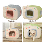 Maxbell Cute Cat House Bed nest Warm Winter Cushion Cave Bed Puppy Washable Style A