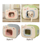 Maxbell Cute Cat House Bed nest Warm Winter Cushion Cave Bed Puppy Washable Style A