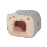 Maxbell Cute Cat House Bed nest Warm Winter Cushion Cave Bed Puppy Washable Style A
