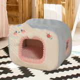 Maxbell Cute Cat House Bed nest Warm Winter Cushion Cave Bed Puppy Washable Style A