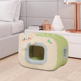 Maxbell Cute Cat House Bed nest Warm Winter Cushion Cave Bed Puppy Washable Style D