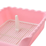 Maxbell Dog Potty Tray Small Dog Urinal Pee Training Tray with Protection Wall Pink