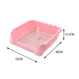 Maxbell Dog Potty Tray Small Dog Urinal Pee Training Tray with Protection Wall Pink