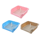 Maxbell Dog Potty Tray Small Dog Urinal Pee Training Tray with Protection Wall Pink