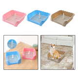 Maxbell Dog Potty Tray Small Dog Urinal Pee Training Tray with Protection Wall Pink
