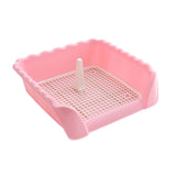 Maxbell Dog Potty Tray Small Dog Urinal Pee Training Tray with Protection Wall Pink