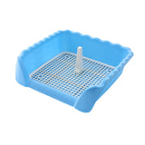 Maxbell Dog Potty Tray Small Dog Urinal Pee Training Tray with Protection Wall Blue