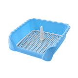 Maxbell Dog Potty Tray Small Dog Urinal Pee Training Tray with Protection Wall Blue