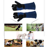 Maxbell Animal Handling Gloves Pet Supplies for Zoo Worker Dogs Green and M
