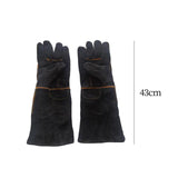 Maxbell Animal Handling Gloves Pet Supplies for Zoo Worker Dogs Black and L