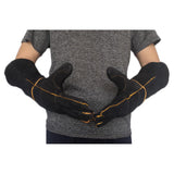 Maxbell Animal Handling Gloves Pet Supplies for Zoo Worker Dogs Black and L