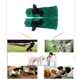 Maxbell Animal Handling Gloves Pet Supplies for Zoo Worker Dogs Black and XL