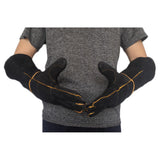 Maxbell Animal Handling Gloves Pet Supplies for Zoo Worker Dogs Black and XL