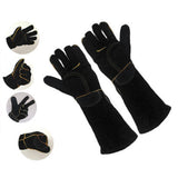 Maxbell Animal Handling Gloves Pet Supplies for Zoo Worker Dogs Black and XL