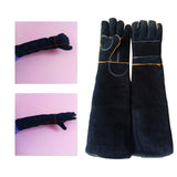 Maxbell Anti Bite Animal Handling Gloves Padding Pet Gloves Extra Long for Cat M