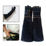 Maxbell Anti Bite Animal Handling Gloves Padding Pet Gloves Extra Long for Cat M