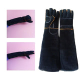 Maxbell Anti Bite Animal Handling Gloves Padding Pet Gloves Extra Long for Cat L