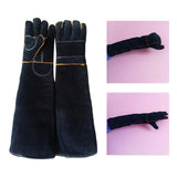 Maxbell Anti Bite Animal Handling Gloves Padding Pet Gloves Extra Long for Cat L