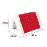 Maxbell Cat Warm House Dog Tent Cave Pet Bed for Rest Calming Small Medium Puppy Red