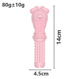 Maxbell Dog Chew Toy for Aggressive Chewers Durable Cleaning Interactive Toy Playing Pink