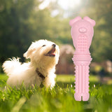 Maxbell Dog Chew Toy for Aggressive Chewers Durable Cleaning Interactive Toy Playing Pink