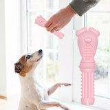 Maxbell Dog Chew Toy for Aggressive Chewers Durable Cleaning Interactive Toy Playing Pink