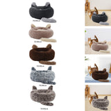 Maxbell Round Pet Blanket Dog Bed Soft Cats Warm House for Kitty Small Medium Dog Gray 70cm