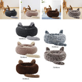 Maxbell Round Pet Blanket Dog Bed Soft Cats Warm House for Kitty Small Medium Dog Gray 70cm