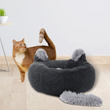 Maxbell Round Pet Blanket Dog Bed Soft Cats Warm House for Kitty Small Medium Dog Gray 70cm