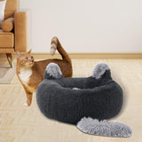 Maxbell Round Pet Blanket Dog Bed Soft Cats Warm House for Kitty Small Medium Dog Gray 70cm