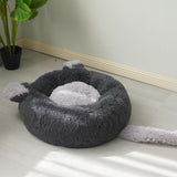 Maxbell Round Pet Blanket Dog Bed Soft Cats Warm House for Kitty Small Medium Dog Gray 70cm