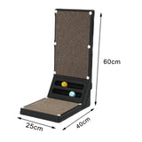 Maxbell Cat Scratching Post Furniture Protector Cat Scratcher Corrugated Cardboard Black