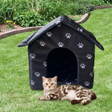 Maxbell Cute Oxford Cloth Cat House Stray Cats Shelter Lightweight Style C