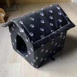 Maxbell Cute Oxford Cloth Cat House Stray Cats Shelter Lightweight Style C