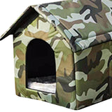Maxbell Outdoor Feral Cats Warm House Waterproof Tent Thickened Stray Cats Shelter 40cmx35cmx40cm