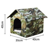 Maxbell Outdoor Feral Cats Warm House Waterproof Tent Thickened Stray Cats Shelter 40cmx35cmx40cm