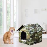 Maxbell Outdoor Feral Cats Warm House Waterproof Tent Thickened Stray Cats Shelter 40cmx35cmx40cm