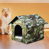 Maxbell Outdoor Feral Cats Warm House Waterproof Tent Thickened Stray Cats Shelter 40cmx35cmx40cm