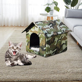 Maxbell Outdoor Feral Cats Warm House Waterproof Tent Thickened Stray Cats Shelter 40cmx35cmx40cm