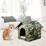 Maxbell Outdoor Feral Cats Warm House Waterproof Tent Thickened Stray Cats Shelter 40cmx35cmx40cm