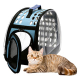 Maxbell Cat Carrier Large Capacity Adjustable Shoulder Strap for Cats Travel Hiking Blue