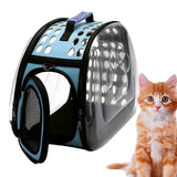 Maxbell Cat Carrier Large Capacity Adjustable Shoulder Strap for Cats Travel Hiking Blue