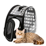 Maxbell Cat Carrier Large Capacity Adjustable Shoulder Strap for Cats Travel Hiking Gray