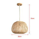 Maxbell Hand Woven Pendant Lamp Hanging Light Fixture for Dining Room Home Decor