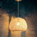 Maxbell Hand Woven Pendant Lamp Hanging Light Fixture for Dining Room Home Decor