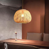 Maxbell Hand Woven Pendant Lamp Hanging Light Fixture for Dining Room Home Decor
