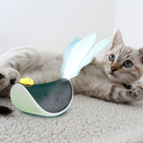 Maxbell Pet Treat Dispenser Cat Interactive play Teaser Funny Toy Kitten Puppy Grey